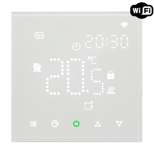 Терморегулятор Ecoset PWT-003 WiFi сенсорный программируемый для теплого пола (цвет белый)