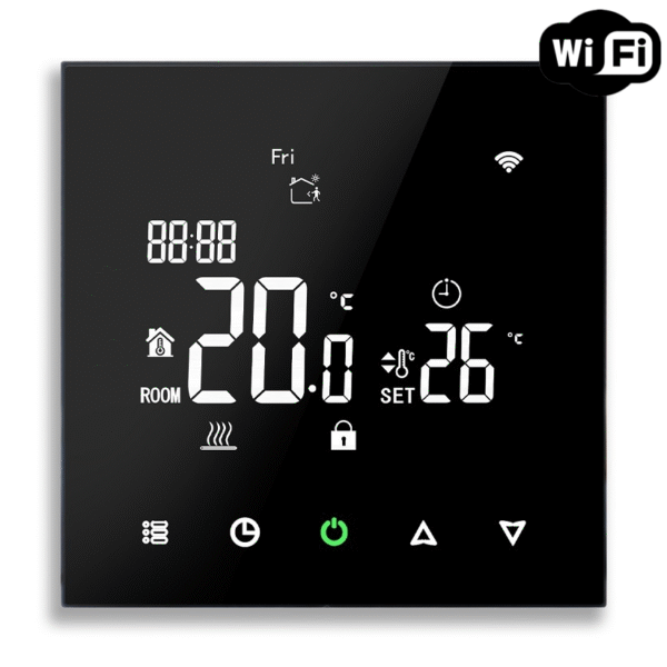 Терморегулятор Ecoset PWT 004 Wi-Fi сенсорний програмований для теплої підлоги