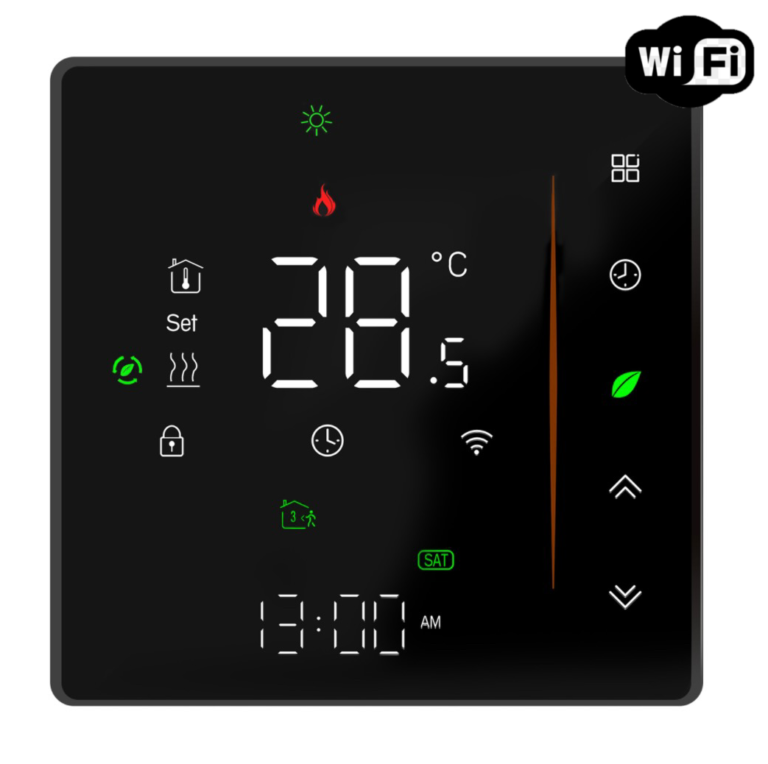 Терморегулятор Ecoset PWT 006 WiFi сенсорный программируемый для теплого пола (черный)