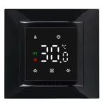 Сенсорний терморегулятор в рамку Ecoset PWT 005 для теплої підлоги Schneider Unica New, Legrand Valena (чорний,програмований)