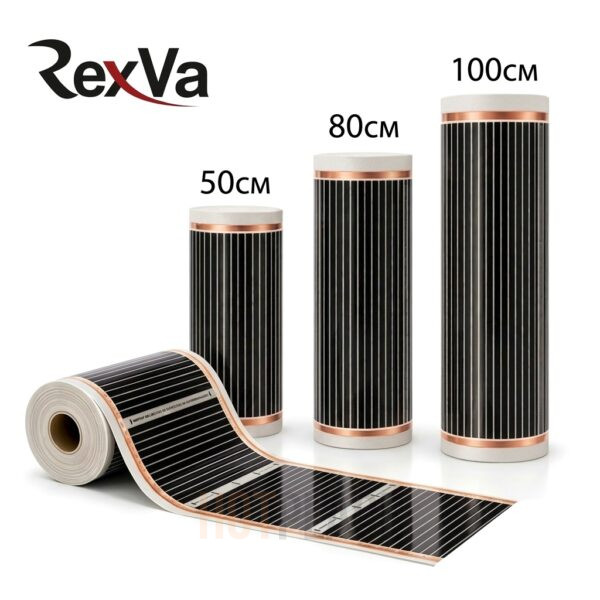 Інфрачервона плівка Rexva-308 ширина 80см 190Вт/м.п. - плівкова тепла підлога під ламінат, лінолеум, кварц-вініл