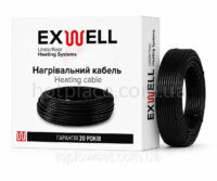 Нагрівальний кабель Exwell 24м 360Вт для теплої підлоги під плитку, в стяжку, під ламінат