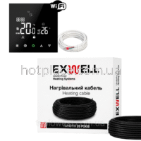 Нагрівальний кабель Exwell 135м 2700Вт з терморегулятором Ecoset PWT 004 Wi-Fi для теплої підлоги під плитку, в стяжку, під