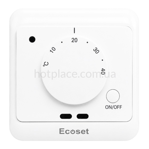 Механічний терморегулятор Ecoset ME720 з вбудованим датчиком повітря та виносним датчиком підлоги 3м для електричної теплої підлоги (16А)